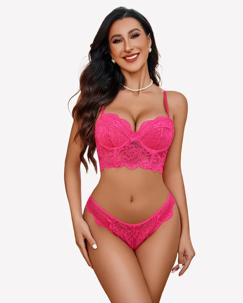 2 Piece Corset Bra and Panty Sets