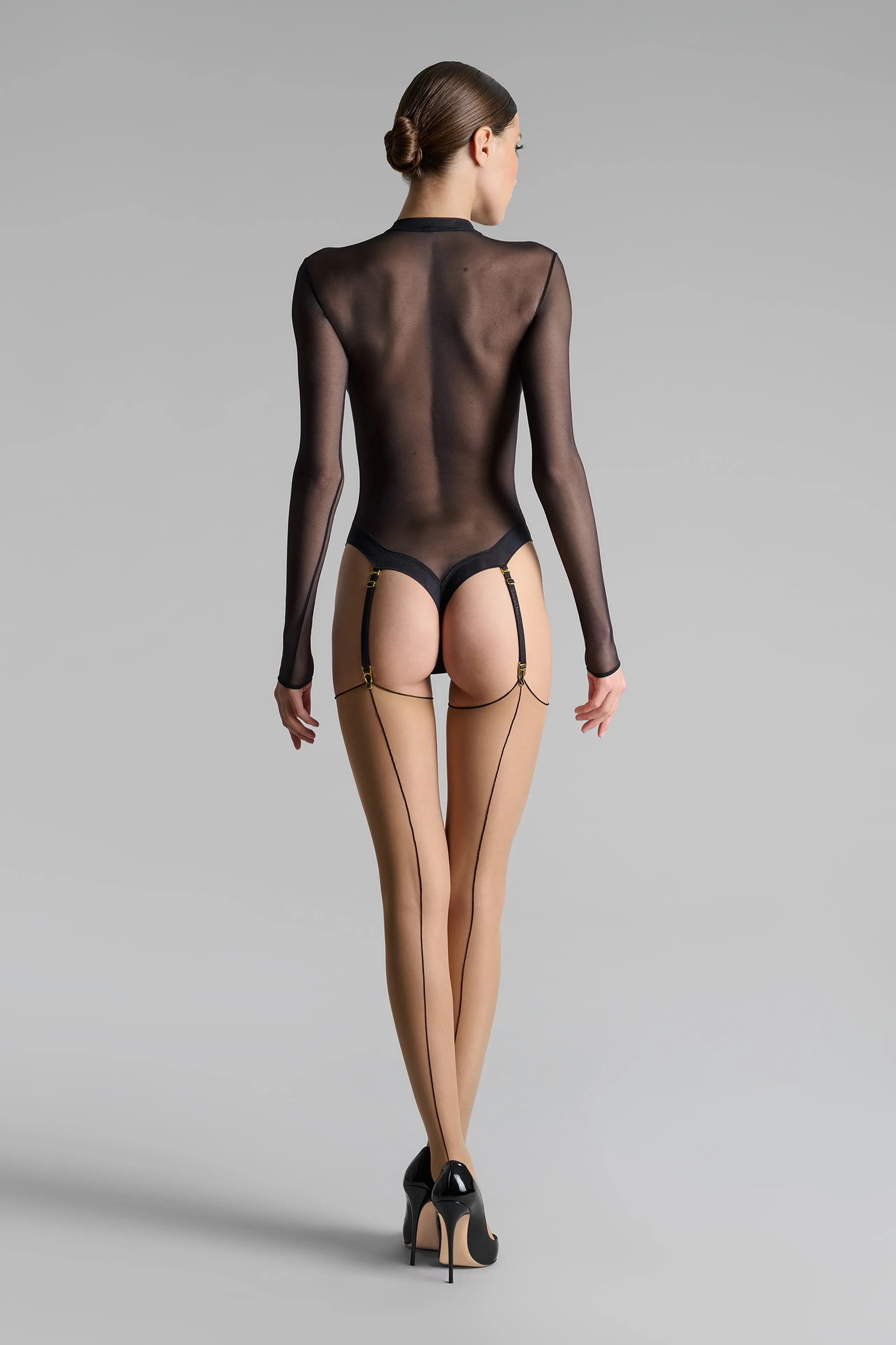 20D rolled seam cut stockings - Les Coquetteries
