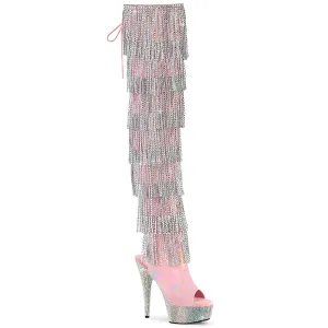 6 Inch Heel BEJEWELED-3017HG-RSF-6 Baby Pink Holo