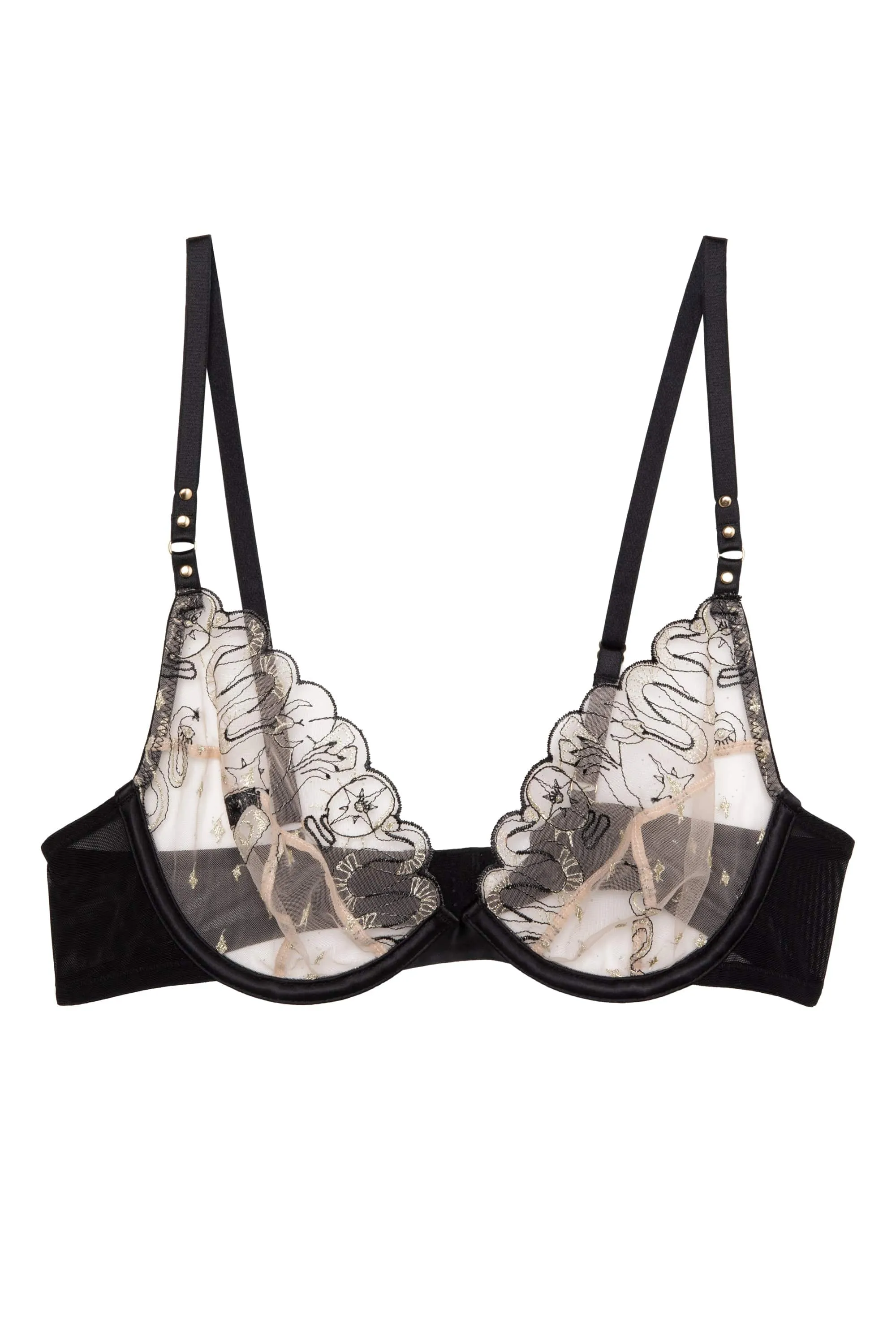 Anna Mystical Embroidery Plunge Bra