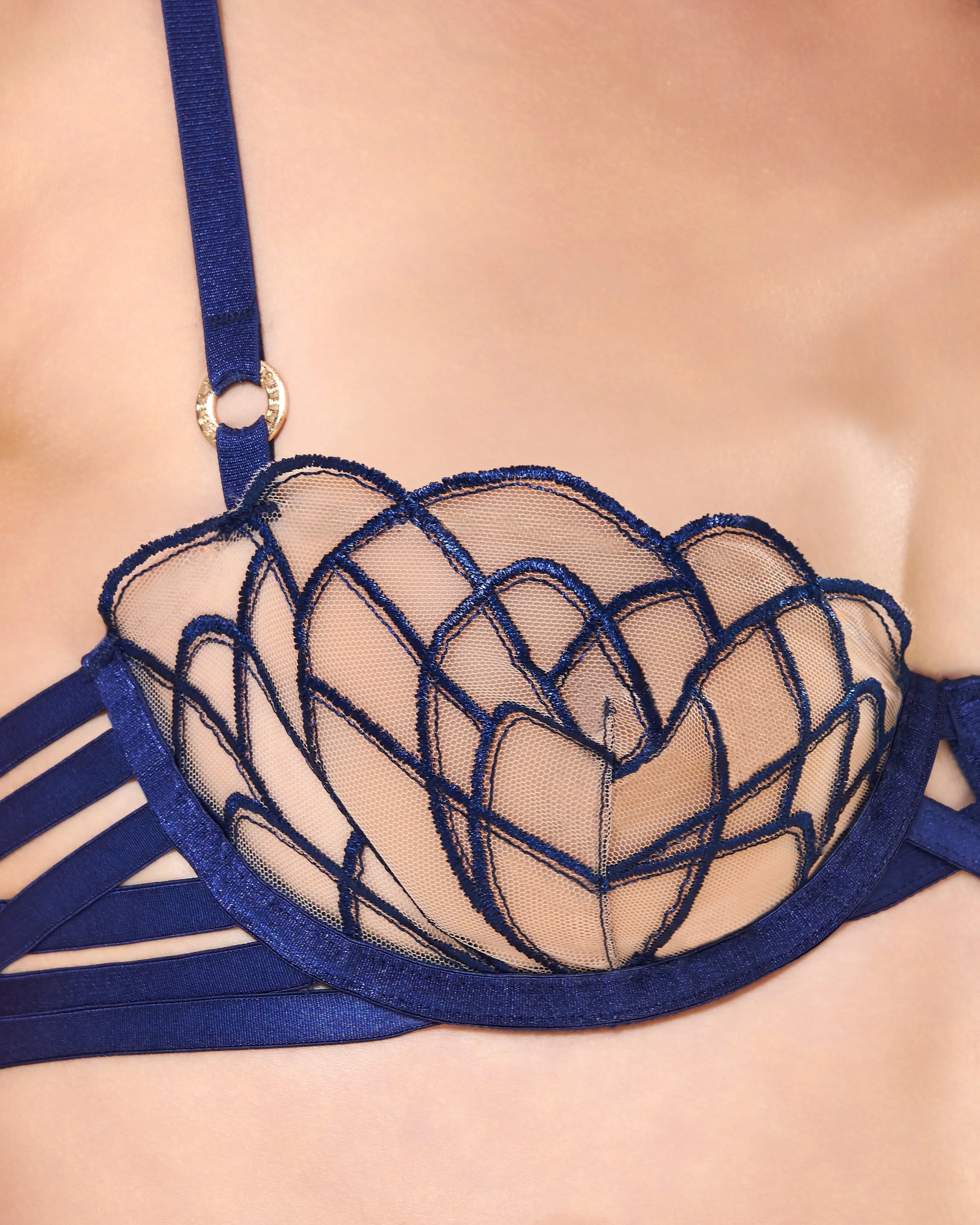 Beatrix Bra Twilight Blue/Sheer