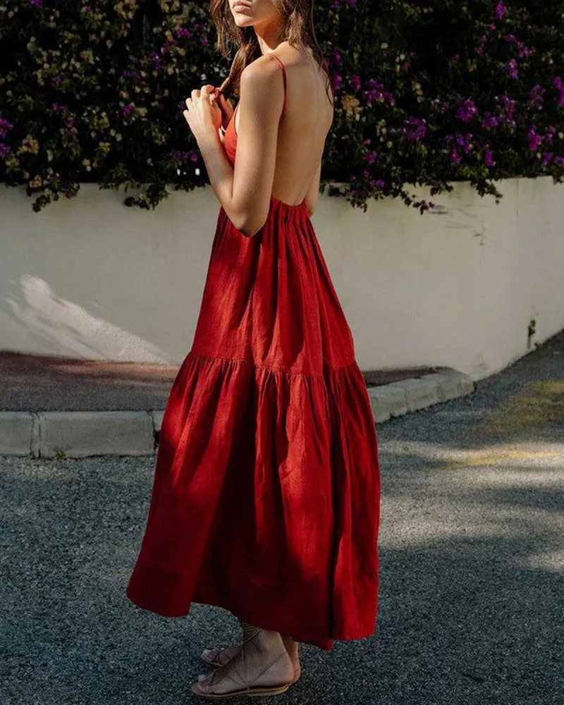 Big Swing Backless Maxi Dress