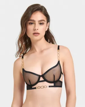 Calypso Mesh Bra Black/Gold