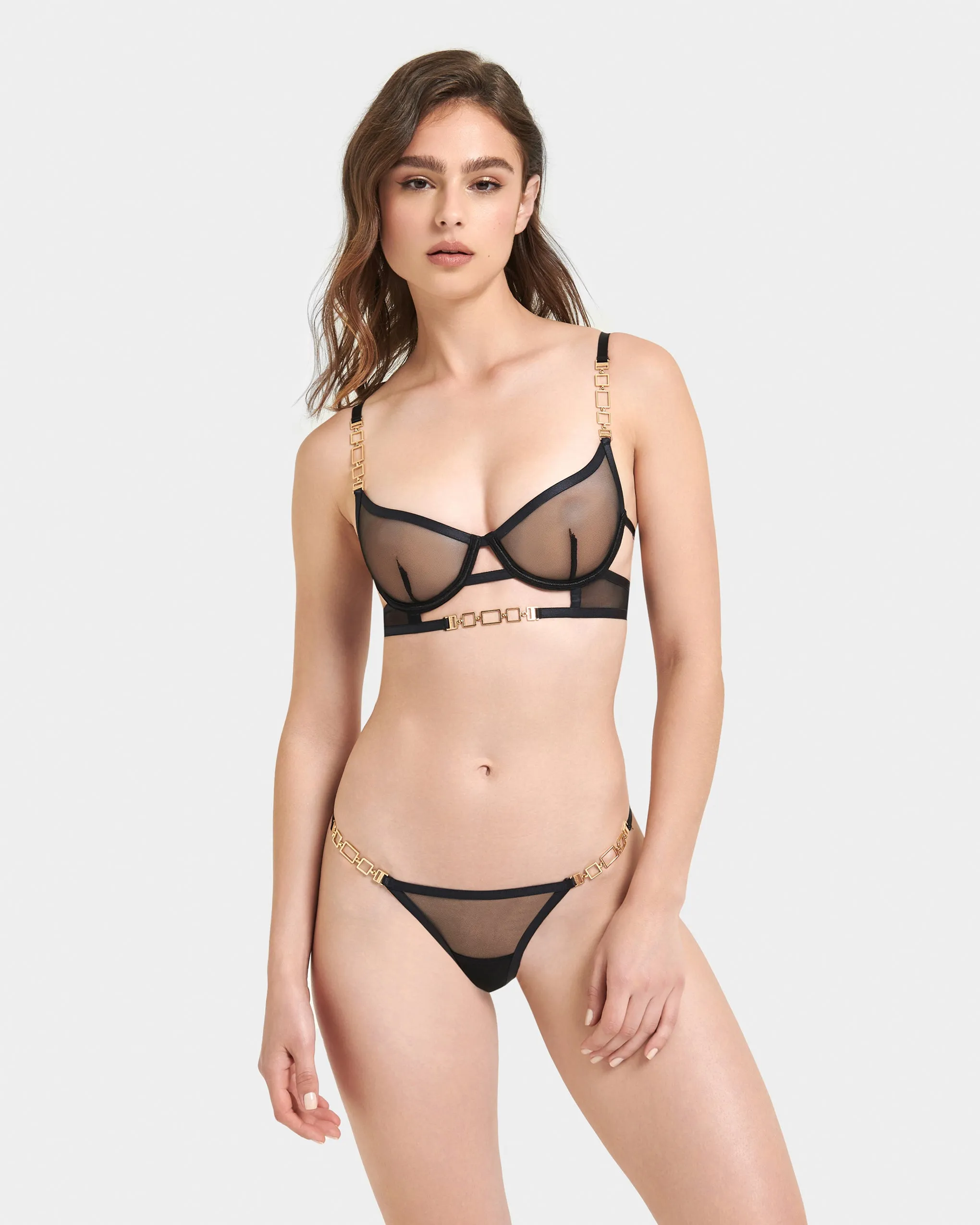 Calypso Mesh Bra Black/Gold