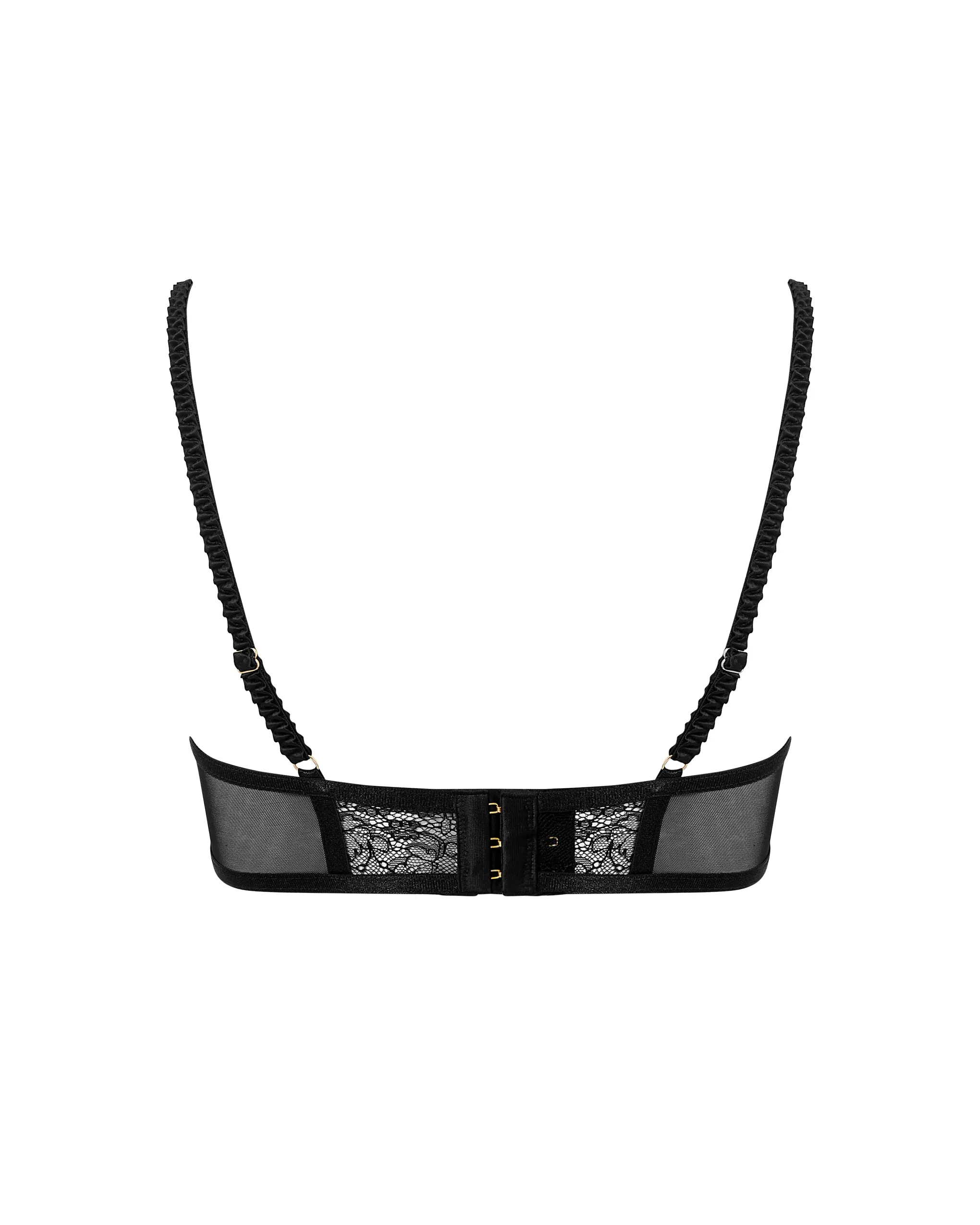 Camelia Embroidered Bra Black