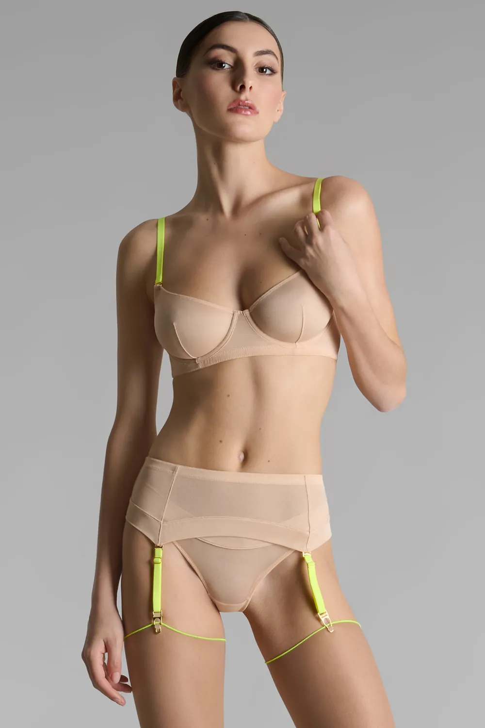 Corps à Corps Wire Bra Vanilla/Neon Yellow