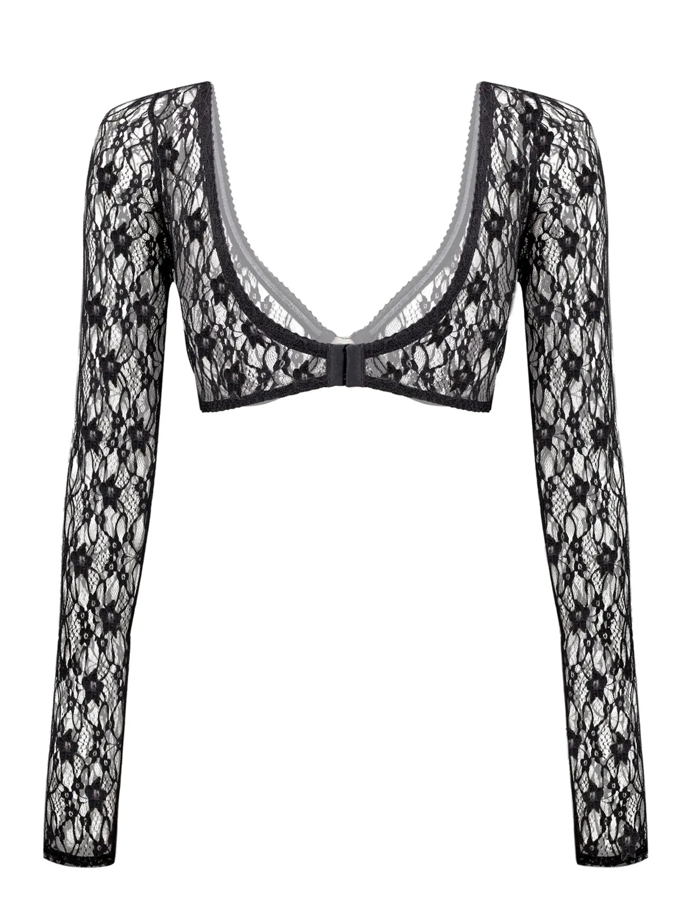 Dark Desire Long Sleeve Bra Top