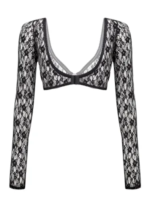 Dark Desire Long Sleeve Bra Top
