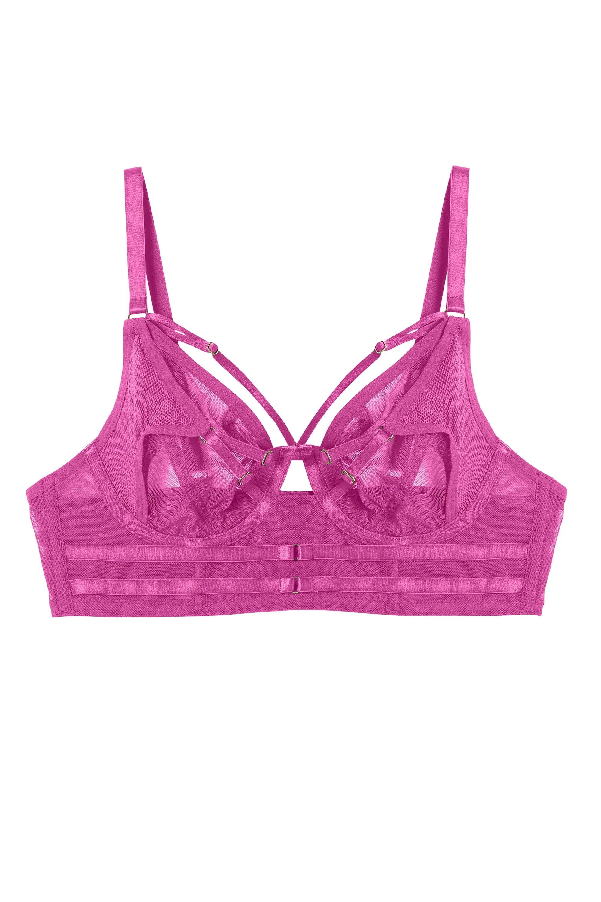 Eddie Magenta Crossover Wrap Bra