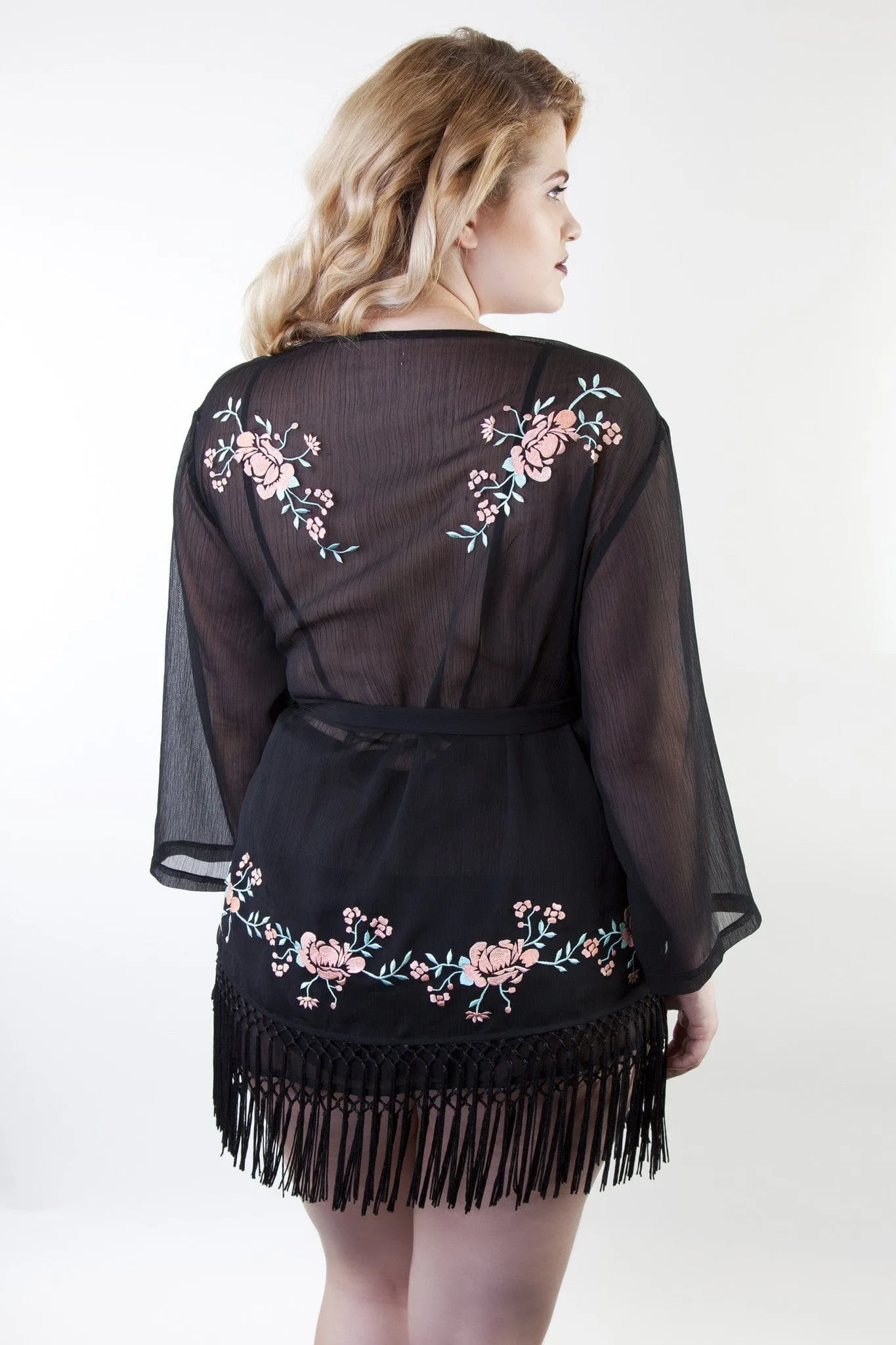 Emily Curve Embroidered 1920s Gown