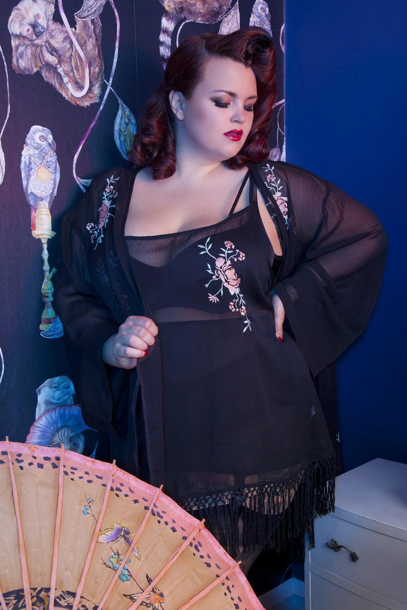 Emily Curve Embroidered 1920s Gown
