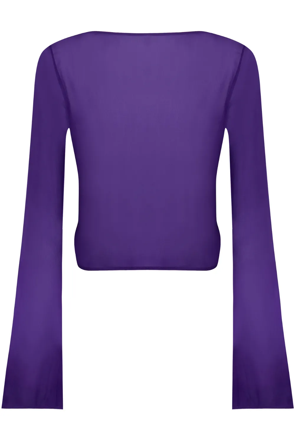 Fever Long Sleeve Wrap Beach Top in Purple