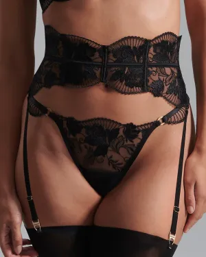 Gabriella Waspie Suspender (with detachable suspenders) Black