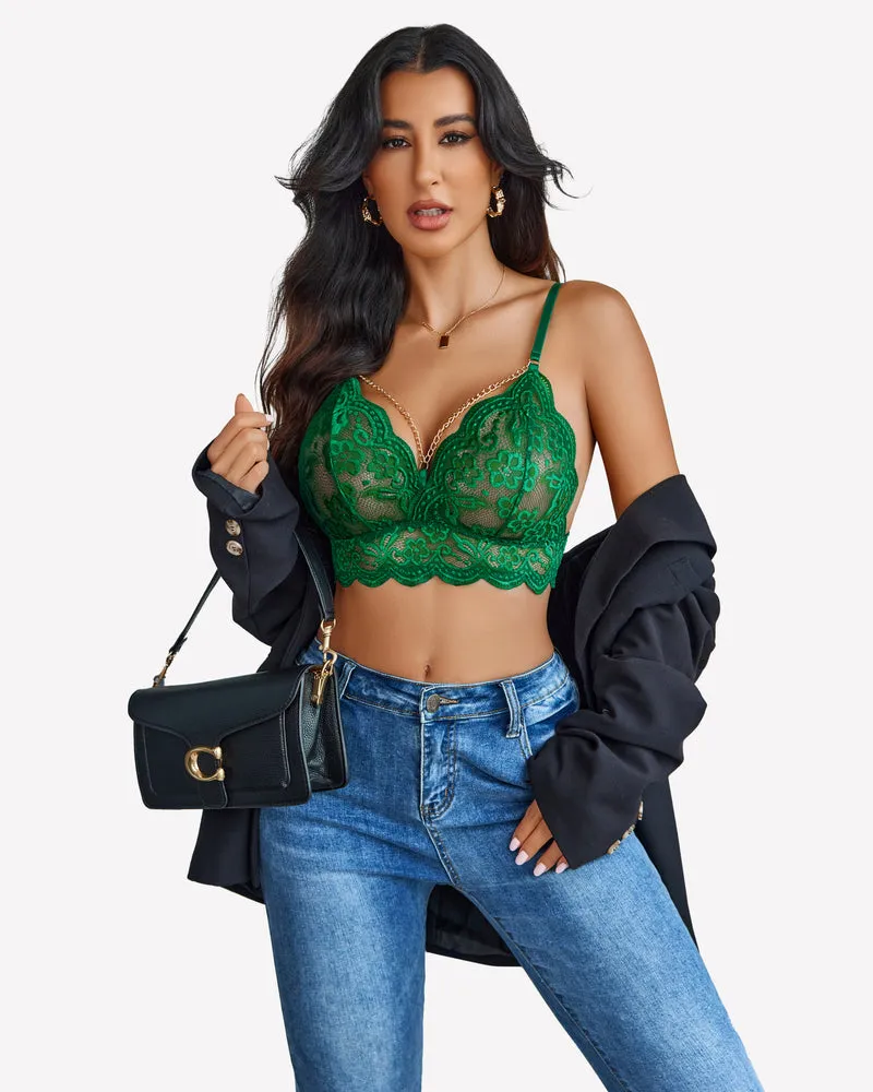 Garter Lingerie Lace Bra and Panty Set