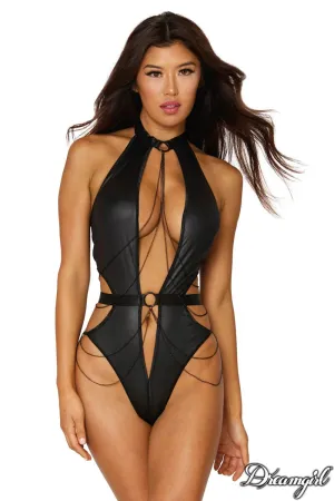 Glossy Black Chain Teddy