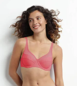 Grenadine microfiber and tulle push-on bra Dim Generous