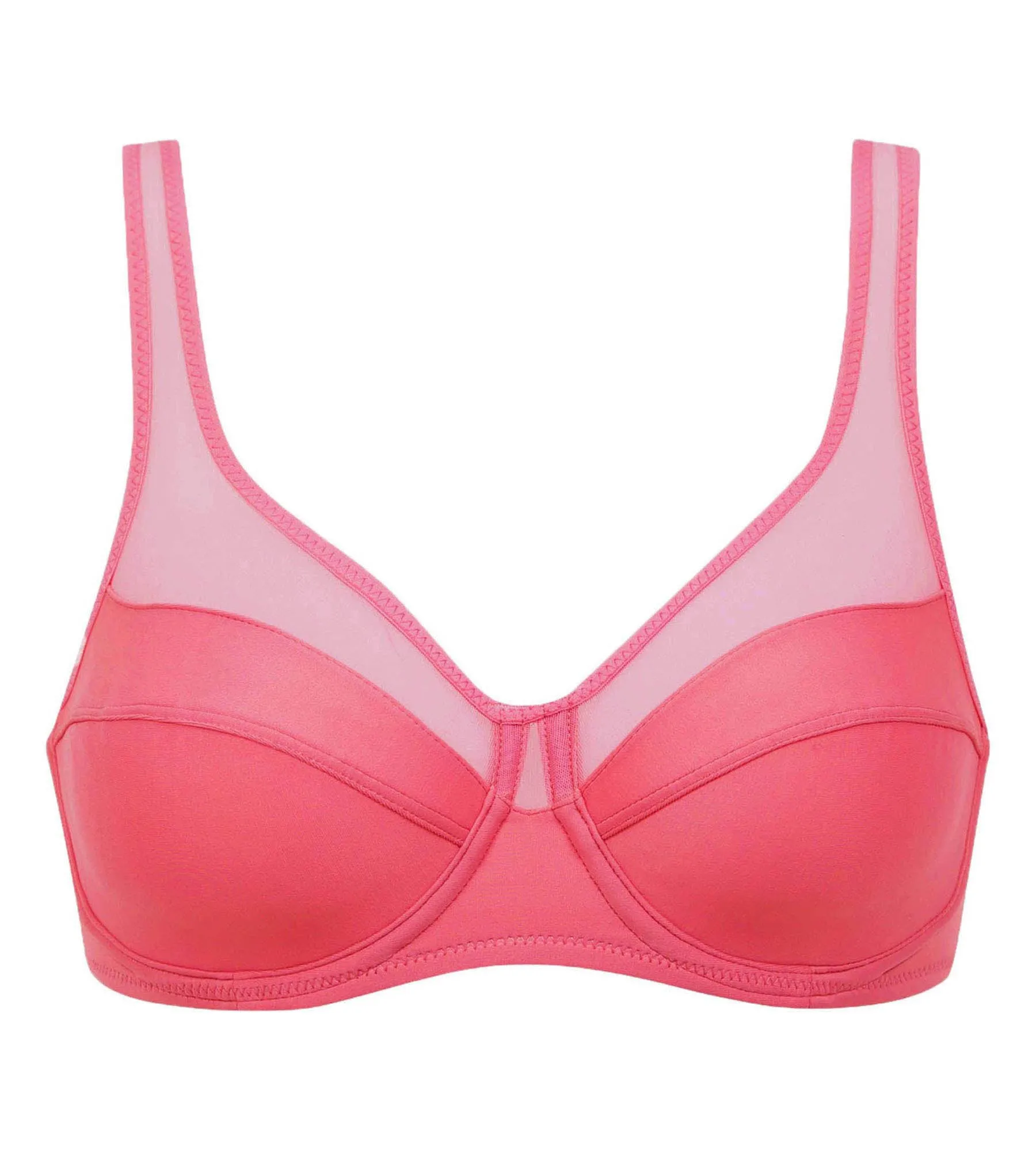 Grenadine microfiber and tulle push-on bra Dim Generous