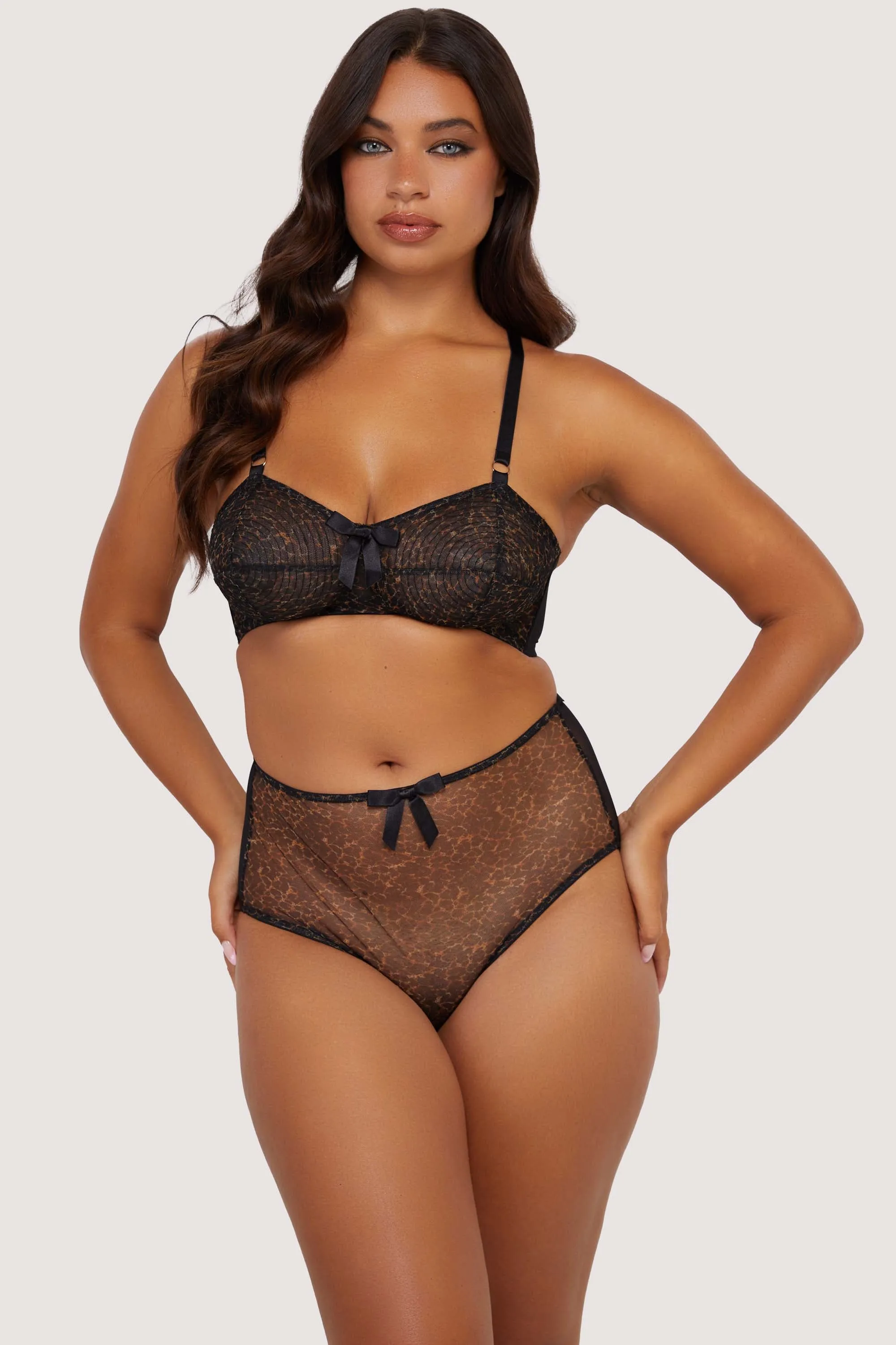 Hazel Leopard Print Bullet Bra