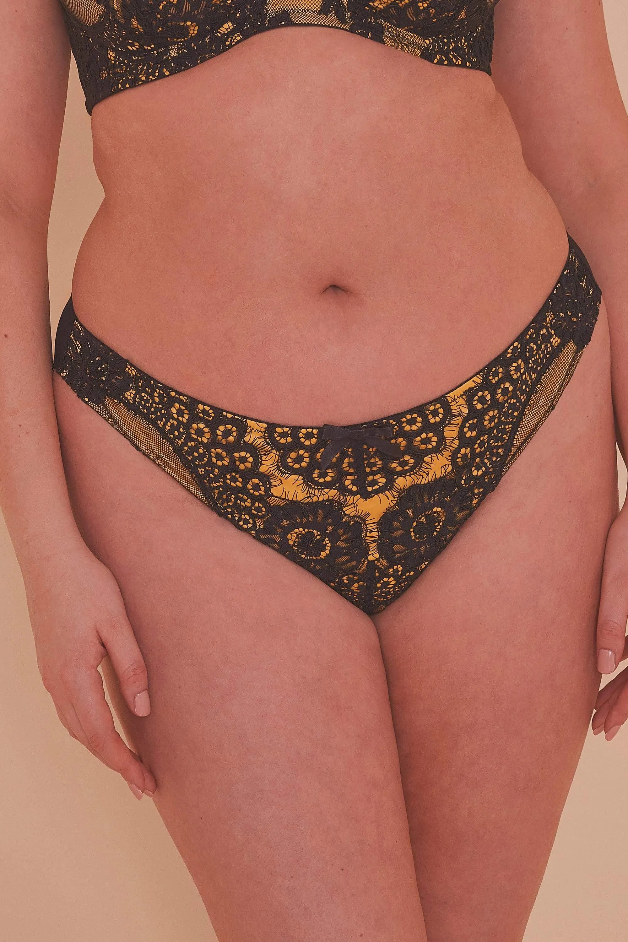 Jaquelina Mustard Contrast Brazilian Brief