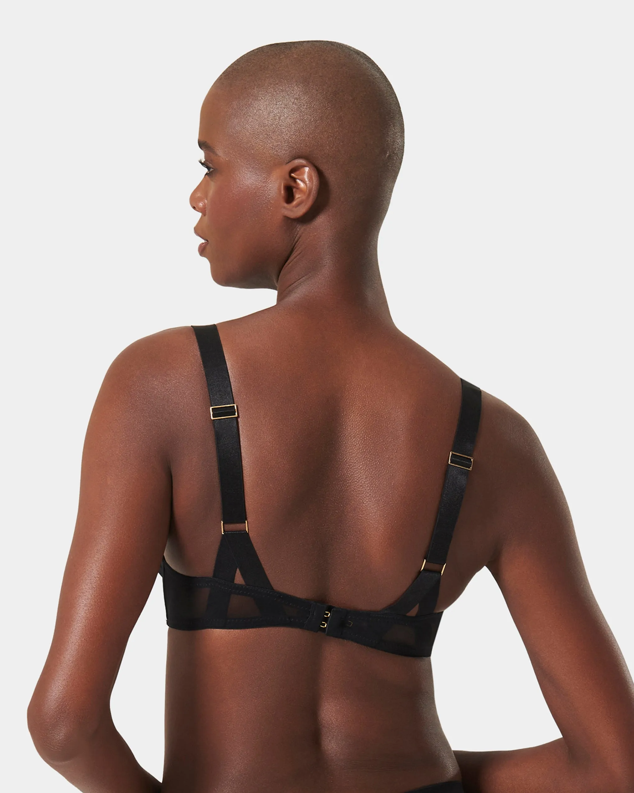 Karolina Strappy Balcony Bra Black