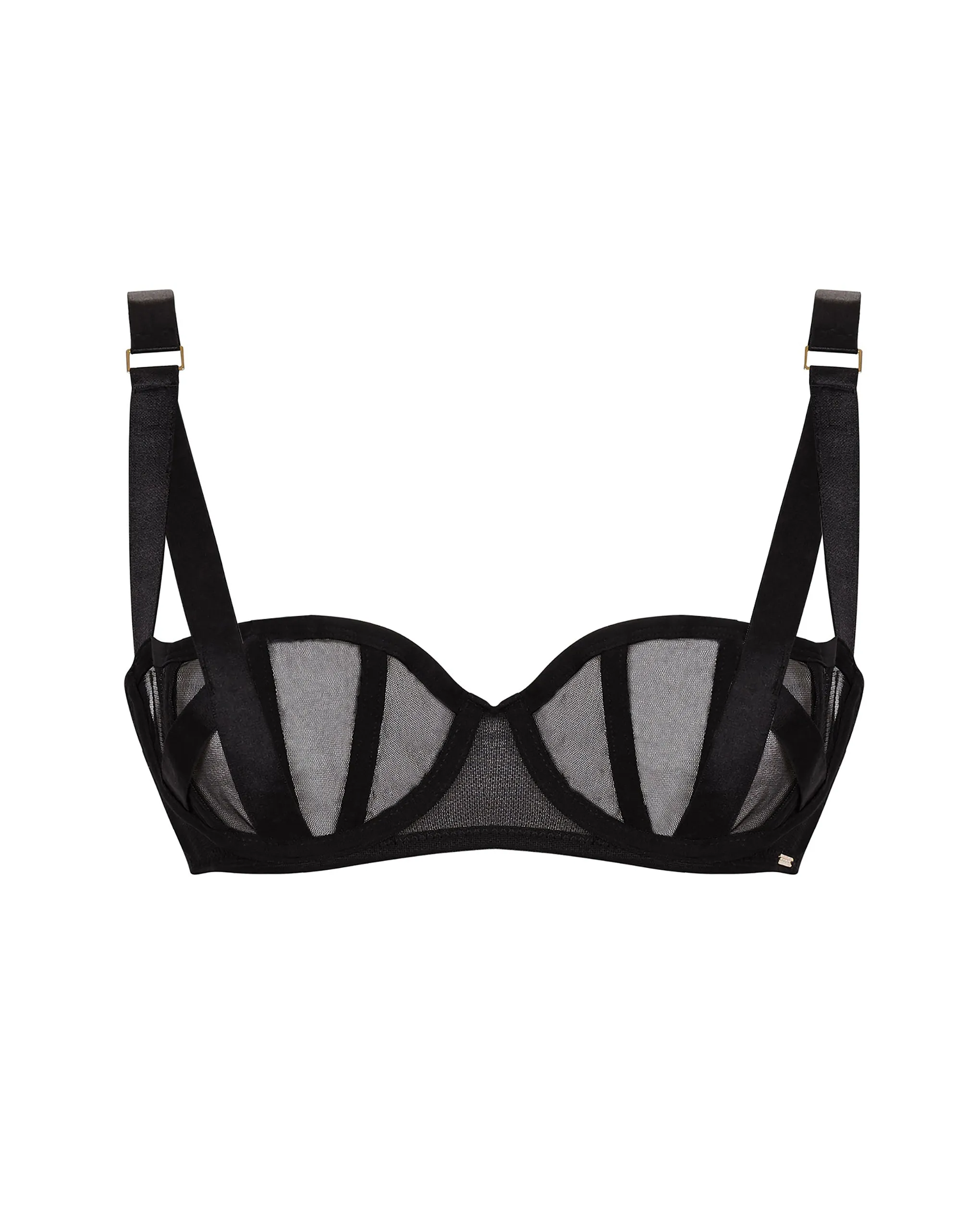 Karolina Strappy Balcony Bra Black