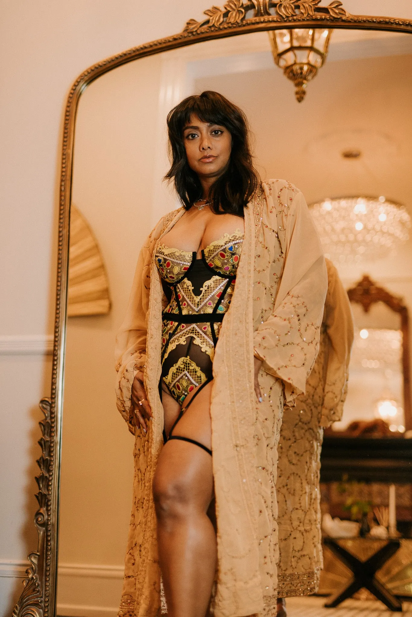 Kilo Brava Jewel Embroidered Underwire Bodysuit