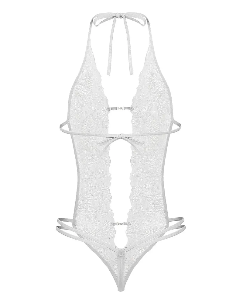 Lace Bodysuit Deep V Teddy (DE Only)