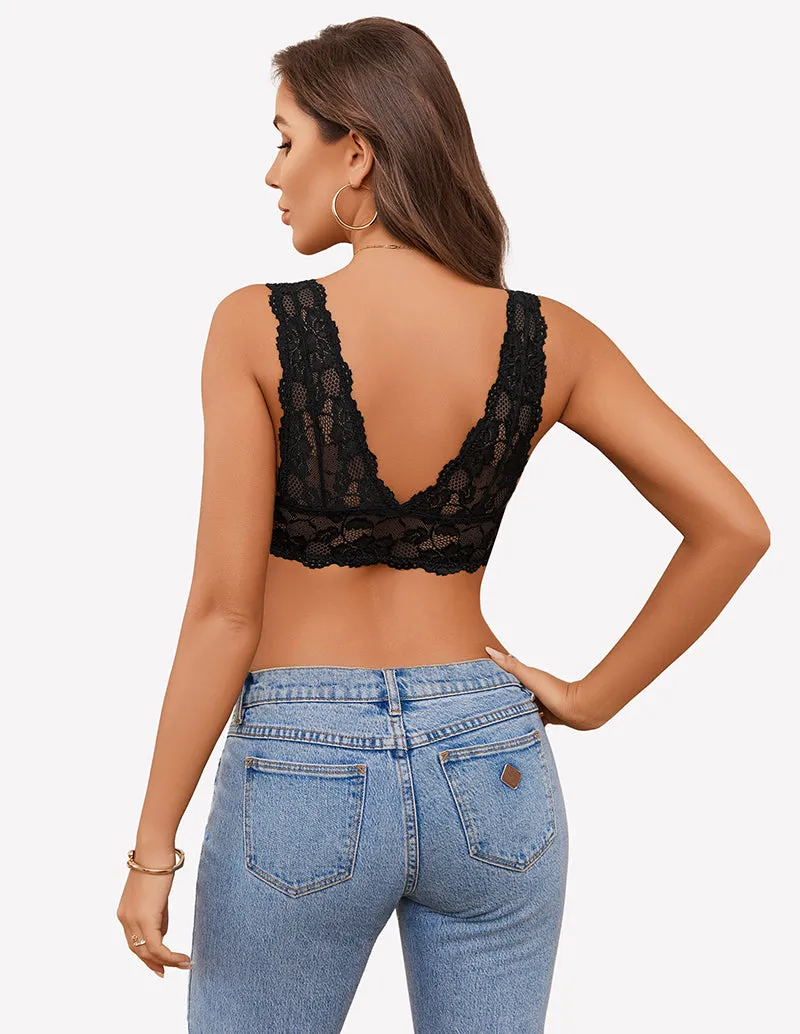 Lace Bra Non Padded Longline Bralette
