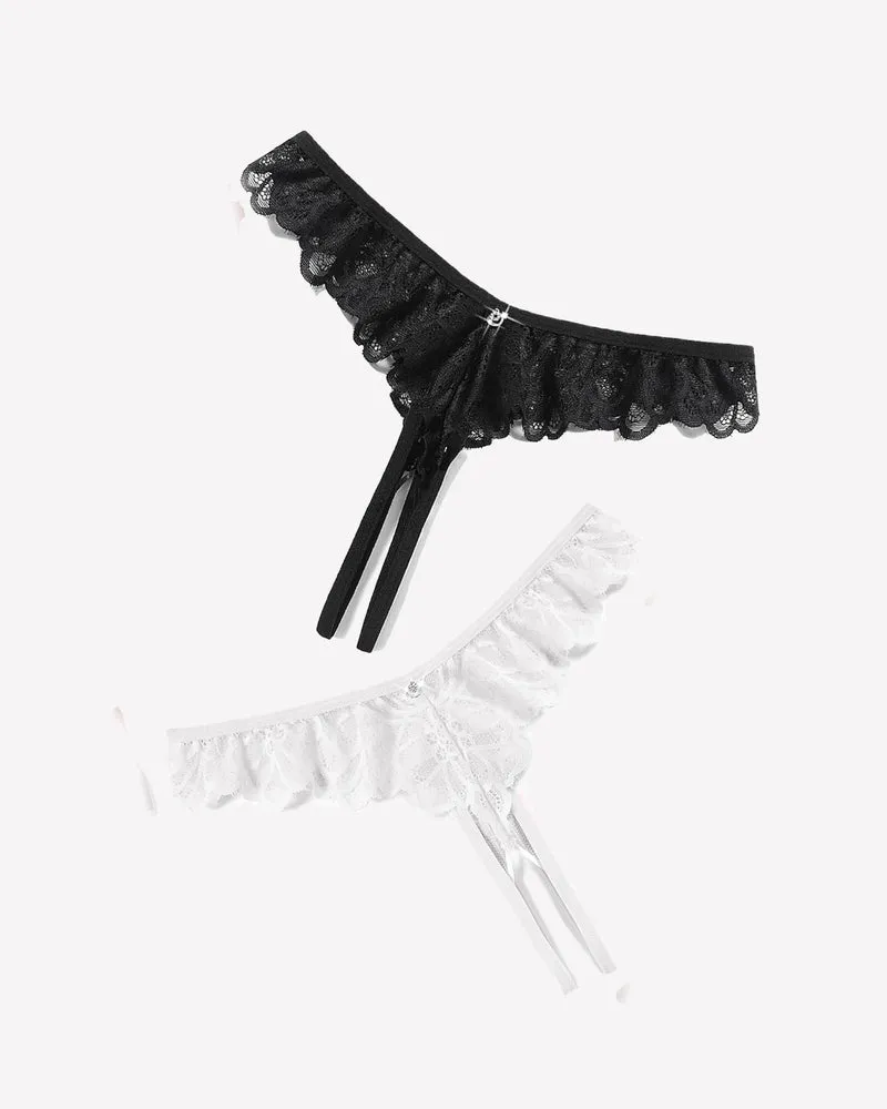 Lace Panties Criss Corss Thong