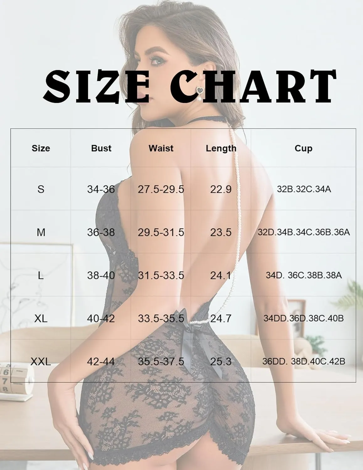 Lace Pearls Chemise Mesh Halter Dress