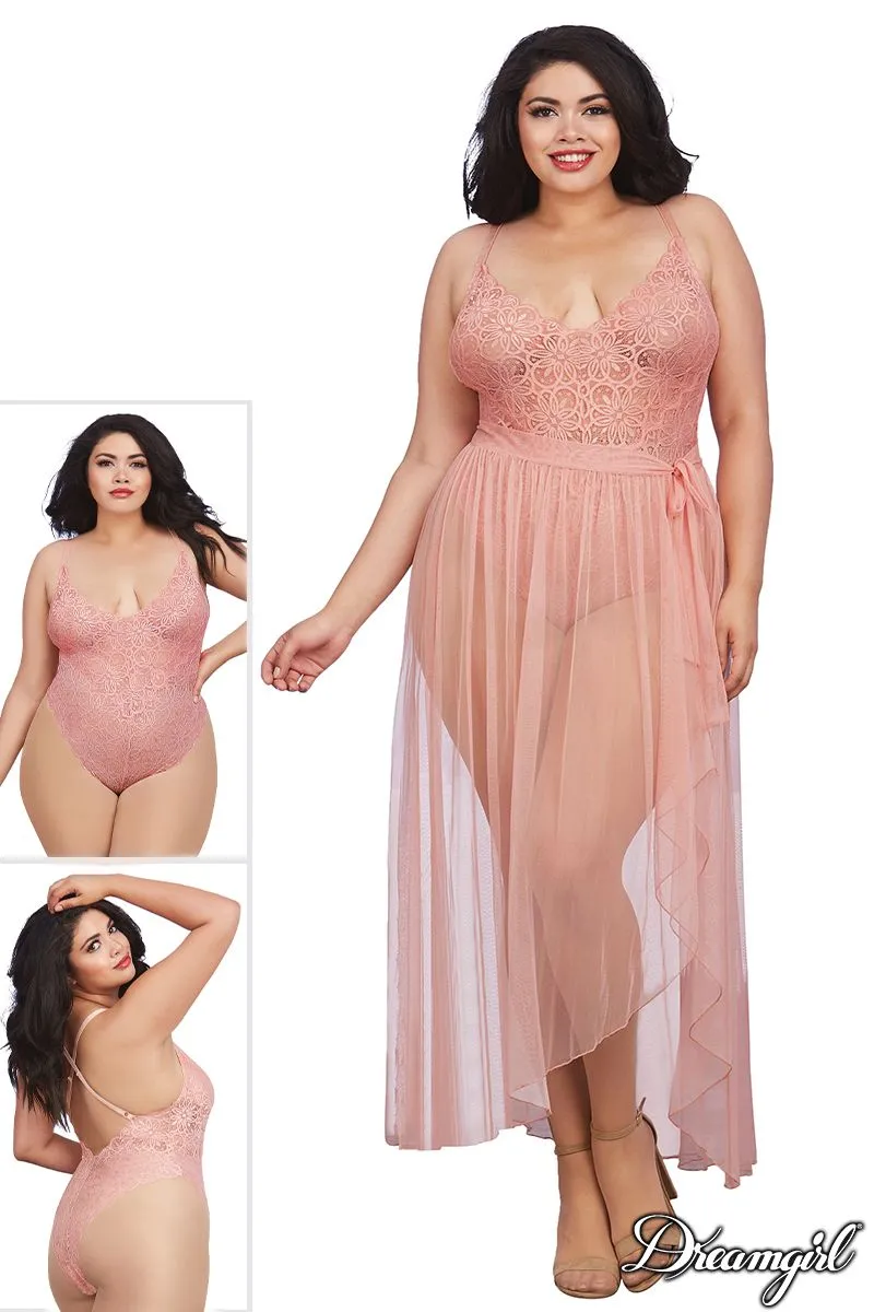 Lace Teddy & Maxi Skirt Set