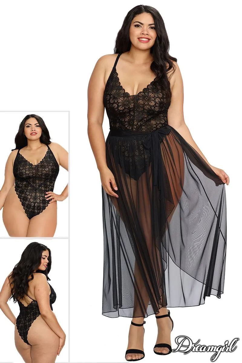 Lace Teddy & Maxi Skirt Set