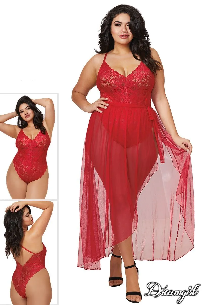 Lace Teddy & Maxi Skirt Set