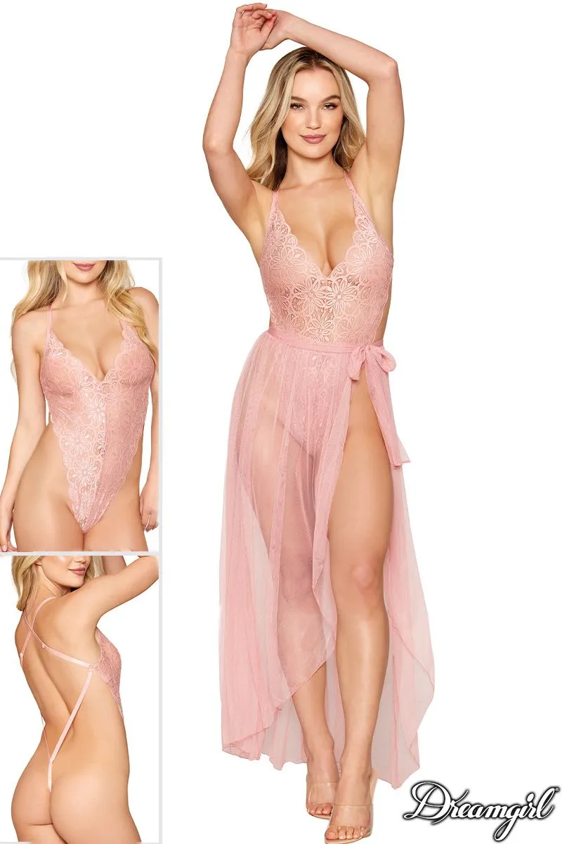 Lace Teddy & Maxi Skirt Set