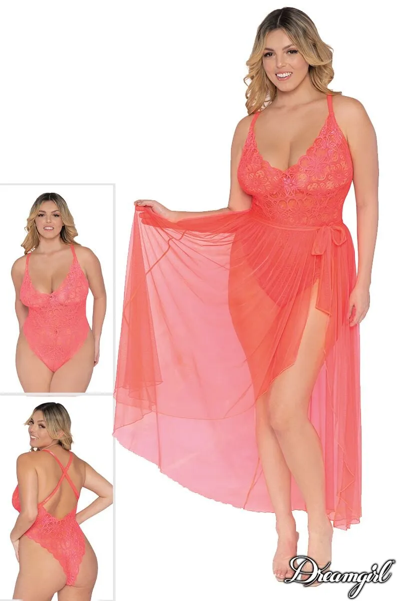 Lace Teddy & Maxi Skirt Set