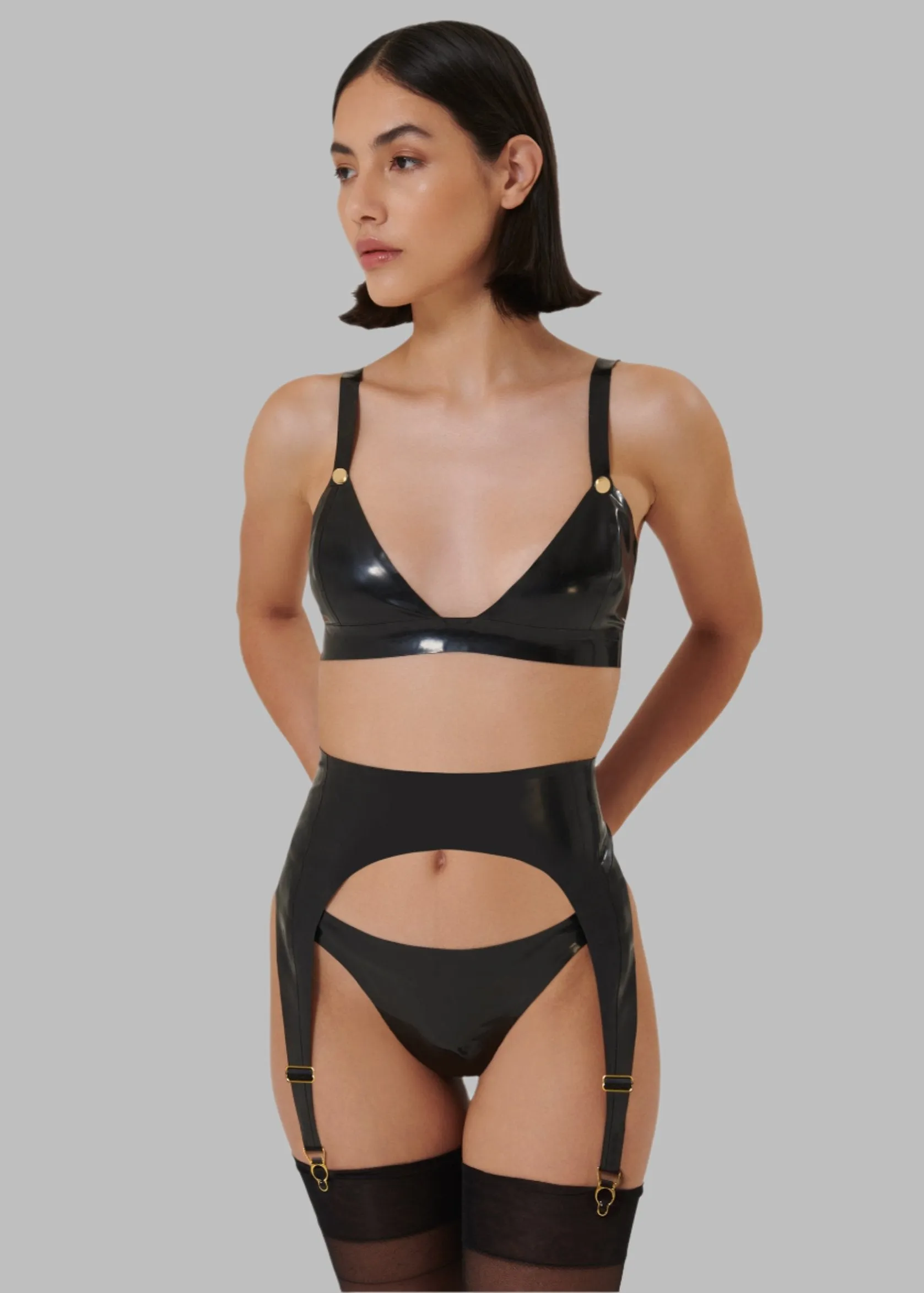 Latex Suspender (Black)