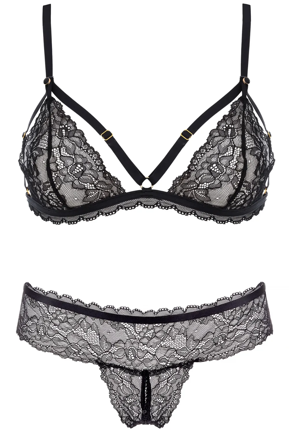 Le Petit Secret Dentelle Triangle Bra & Tanga Thong