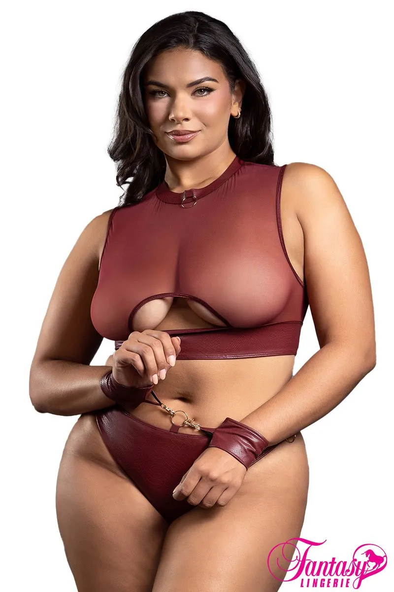 Leather Handcuff 3Pc. Set