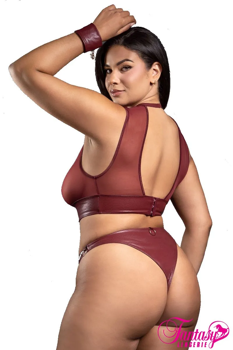 Leather Handcuff 3Pc. Set