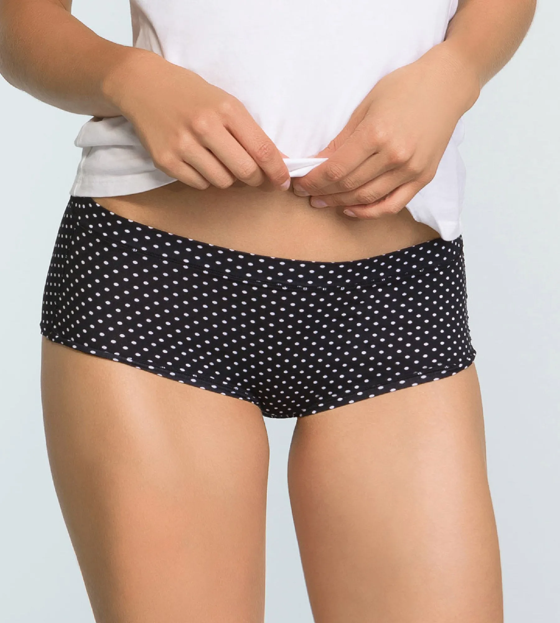 Lot de 2 Shortys Femme Noir Pois et Noir pour femme Body Mouv