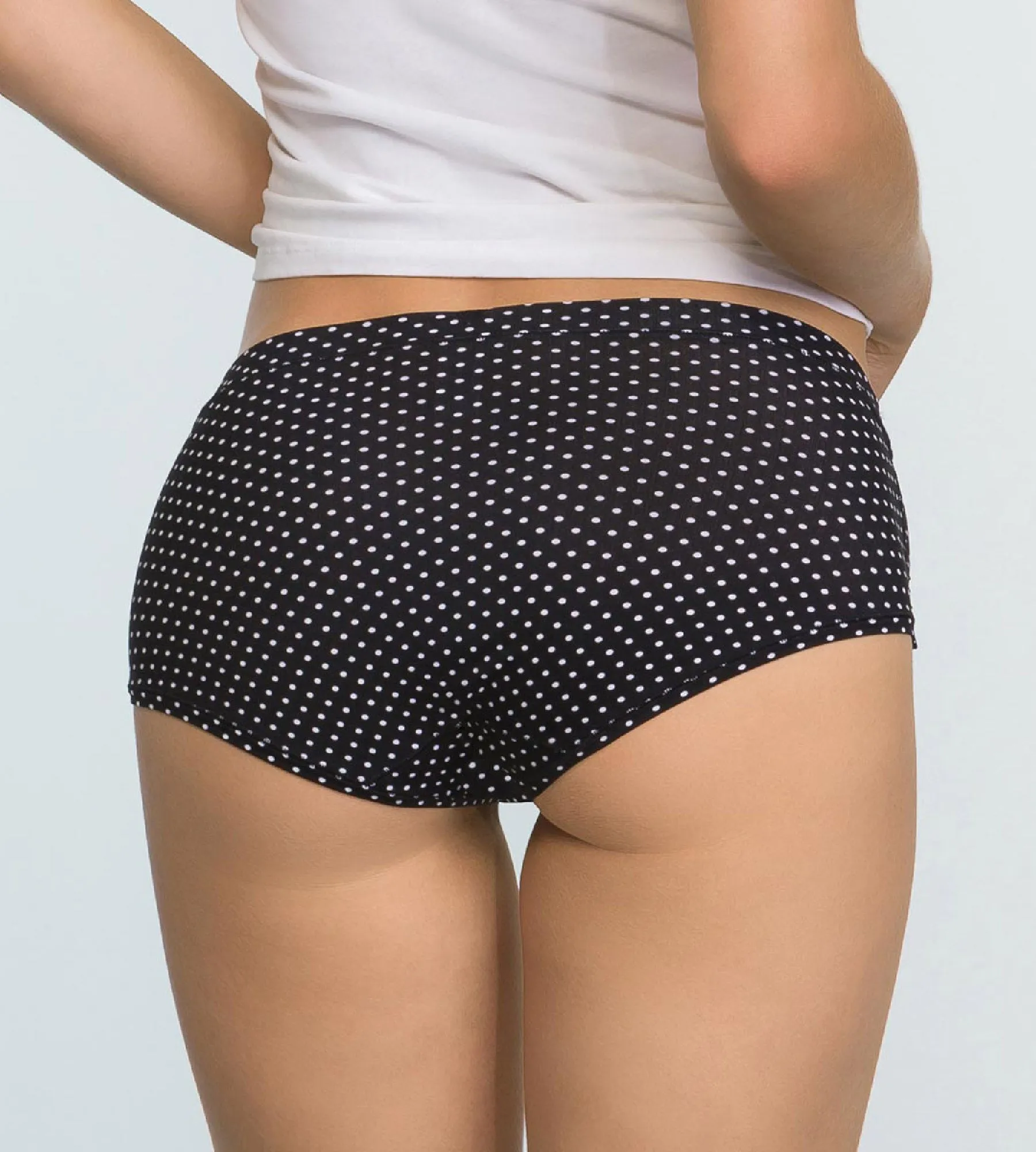 Lot de 2 Shortys Femme Noir Pois et Noir pour femme Body Mouv