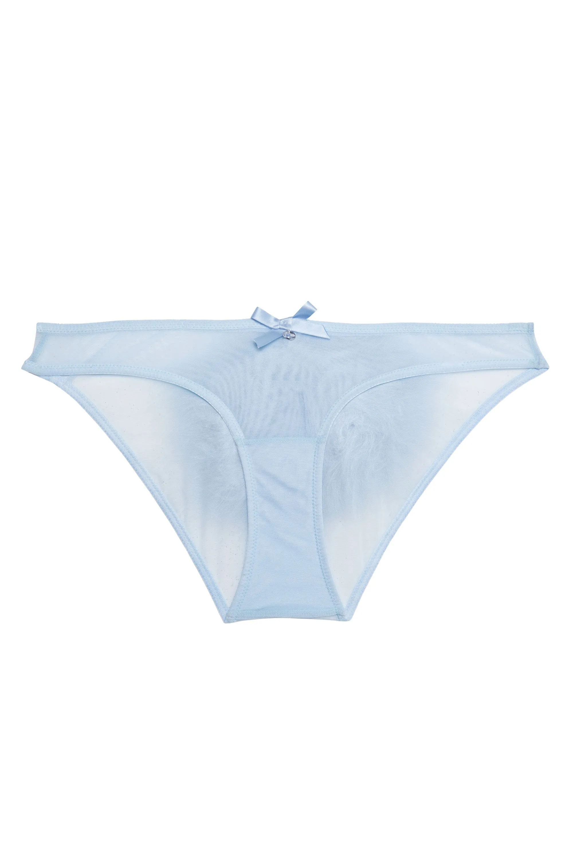 Lulu Baby Blue Diamante Marabou Brief