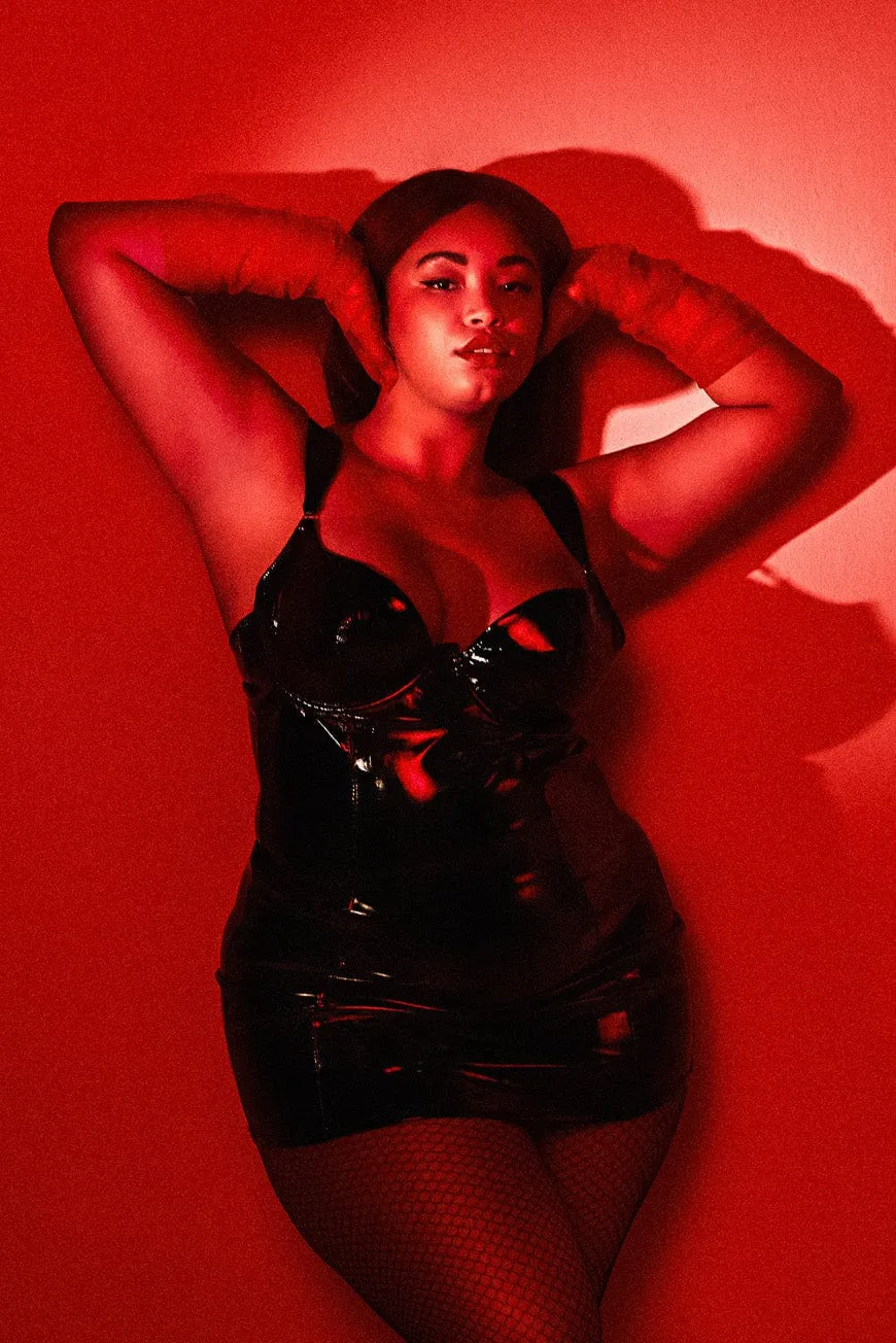 Maxine Black PVC Wired Dress
