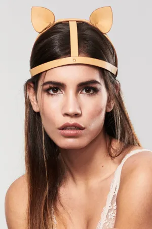 Maze Vegan Leather Cat Ear Head Harness