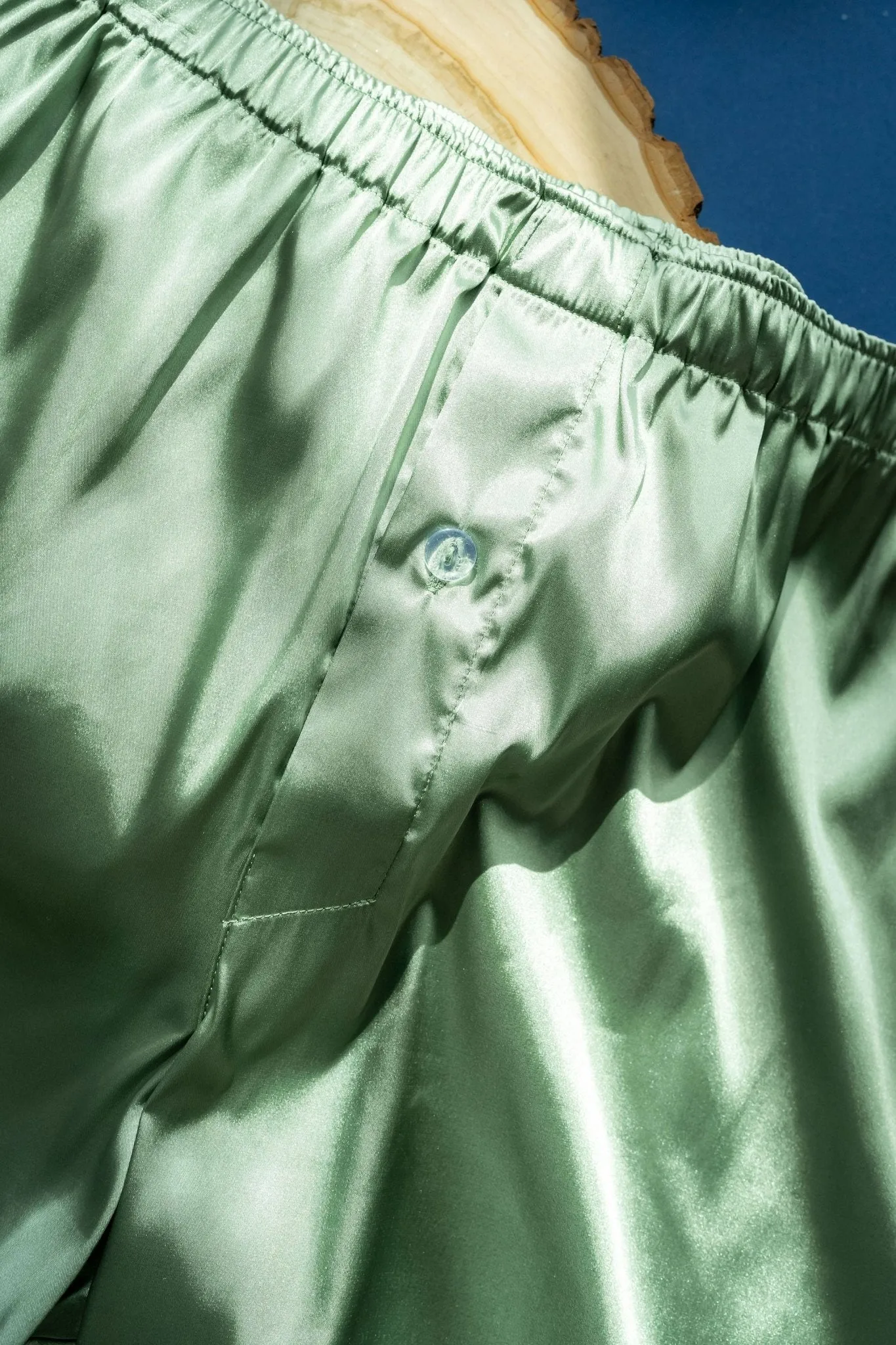 Men's Satin Boxer - Misty Jade