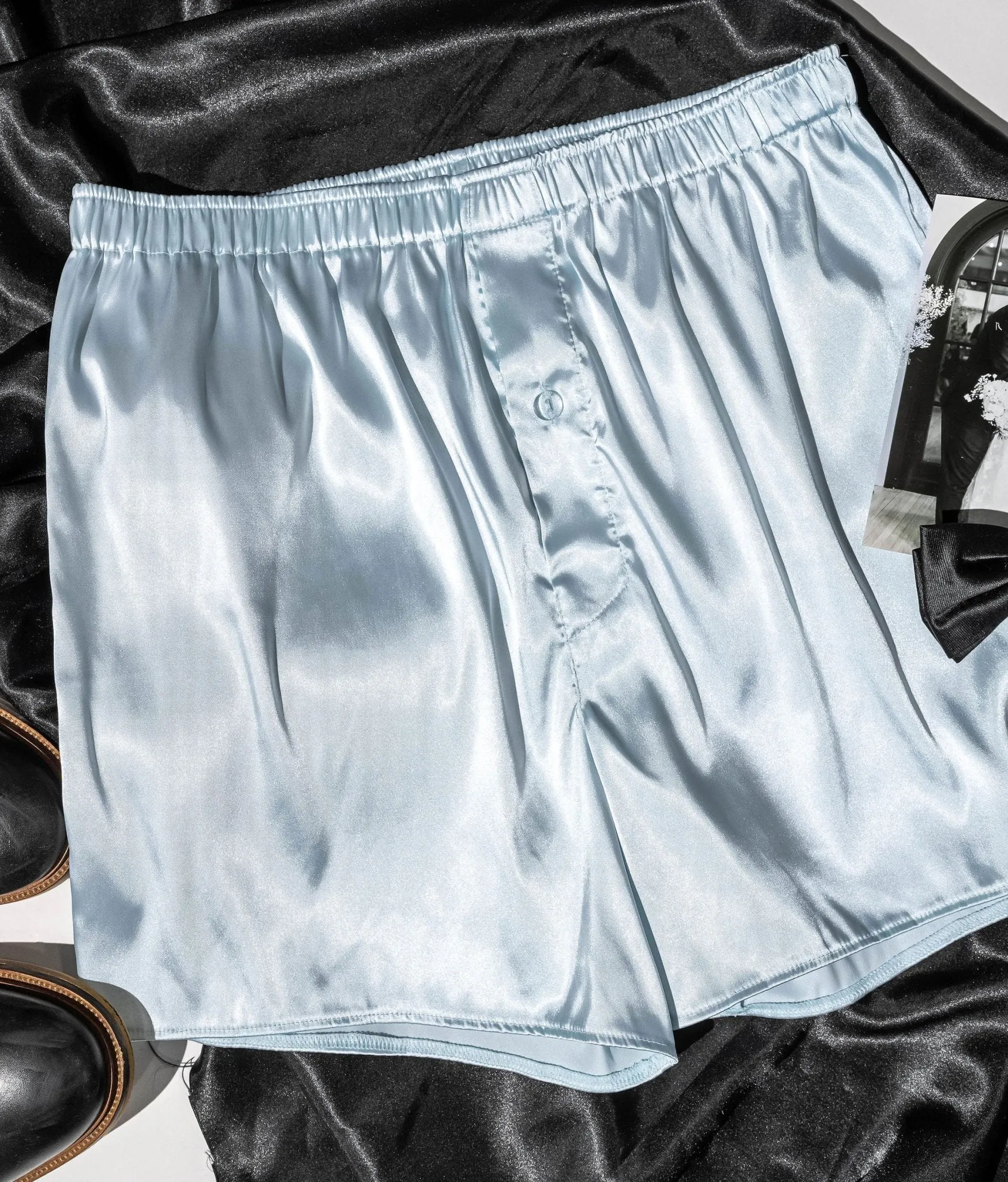 Men's Satin Boxer - Something Blue