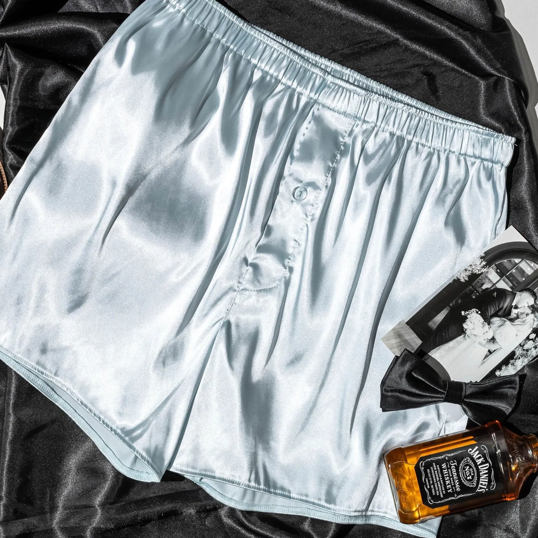 Men's Satin Boxer - Something Blue