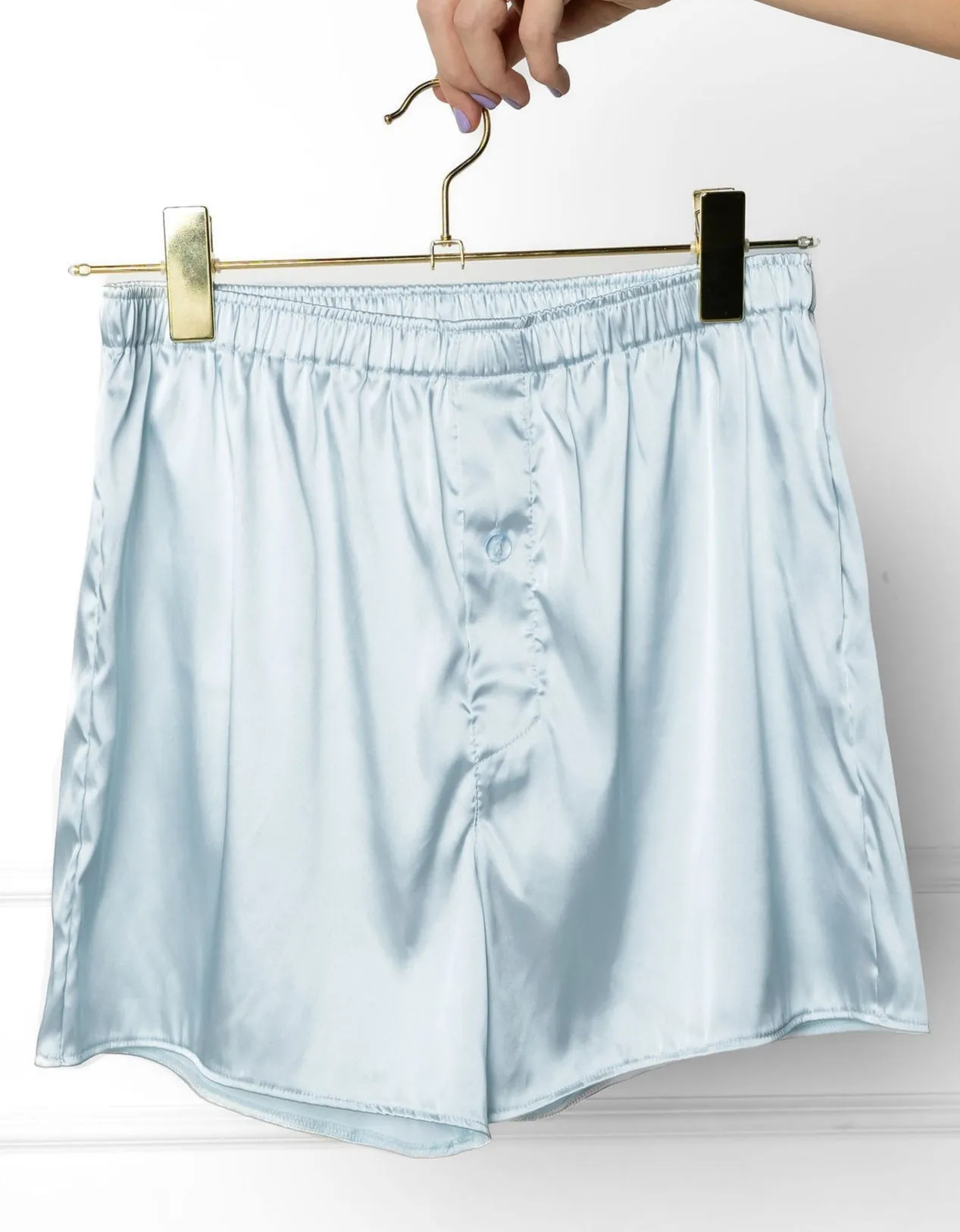 Men's Satin Boxer - Something Blue