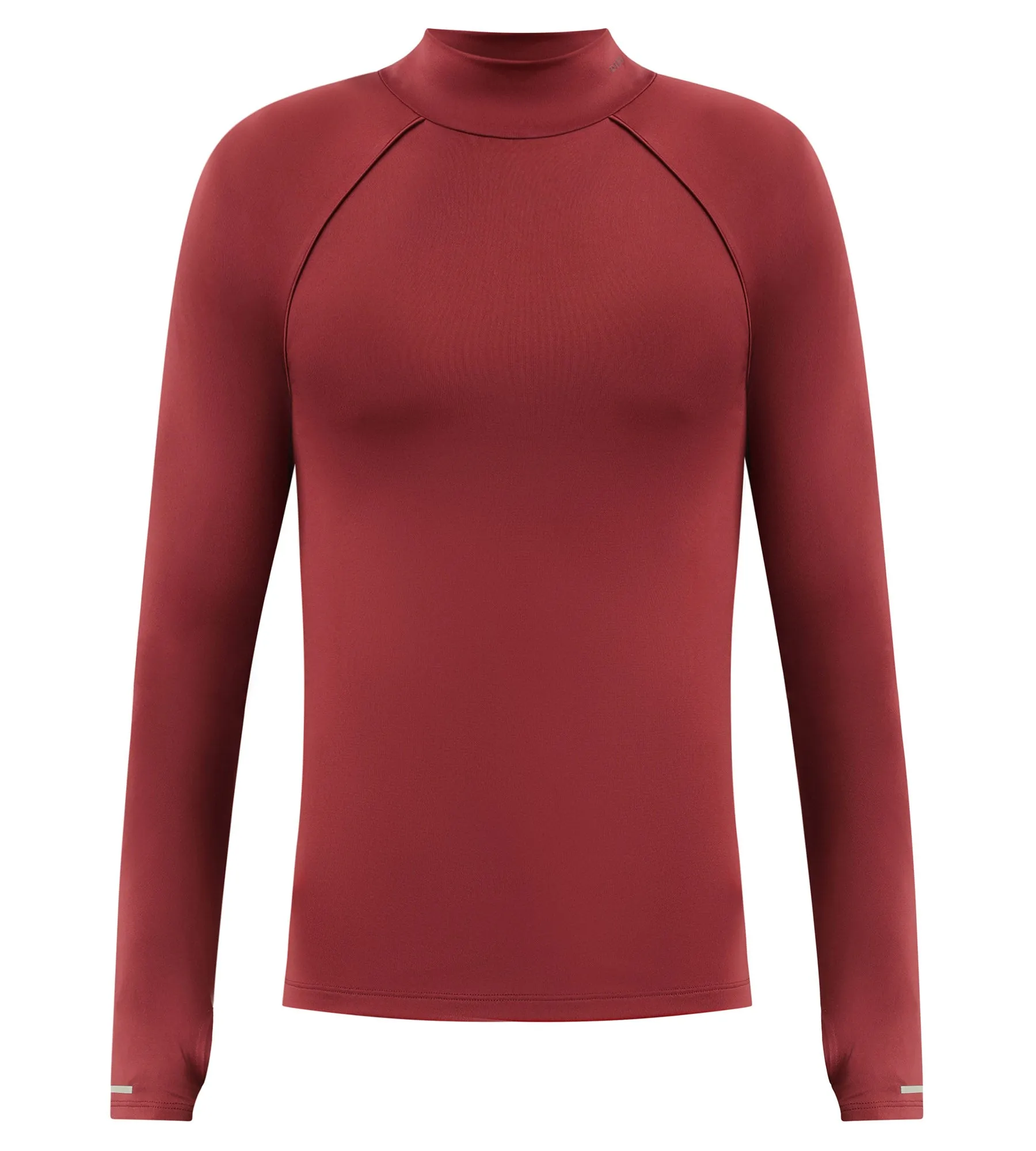 Men's sports top with high collar in Bordeaux microfiber Dim Move