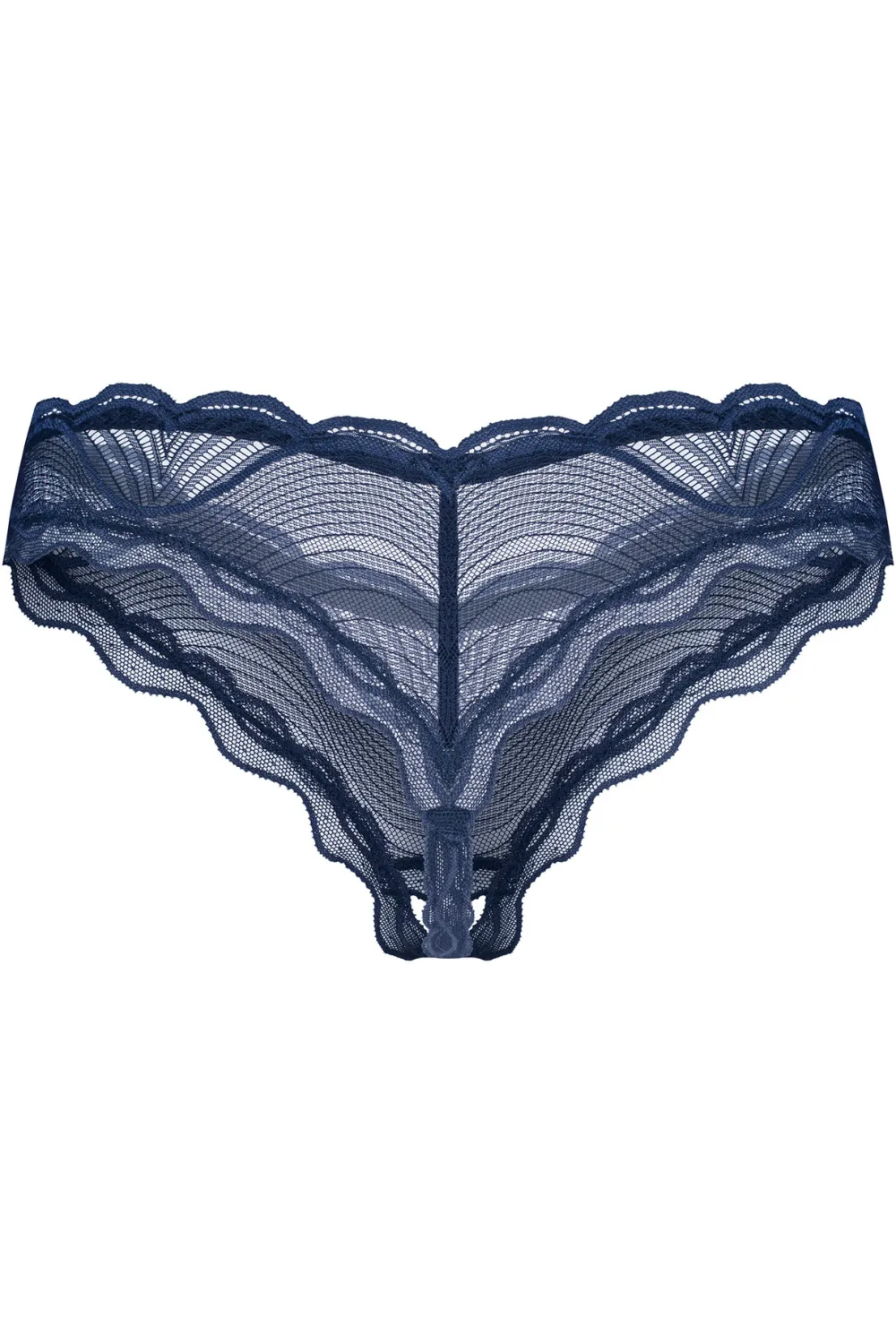 Nightly Blue Crotchless Thong